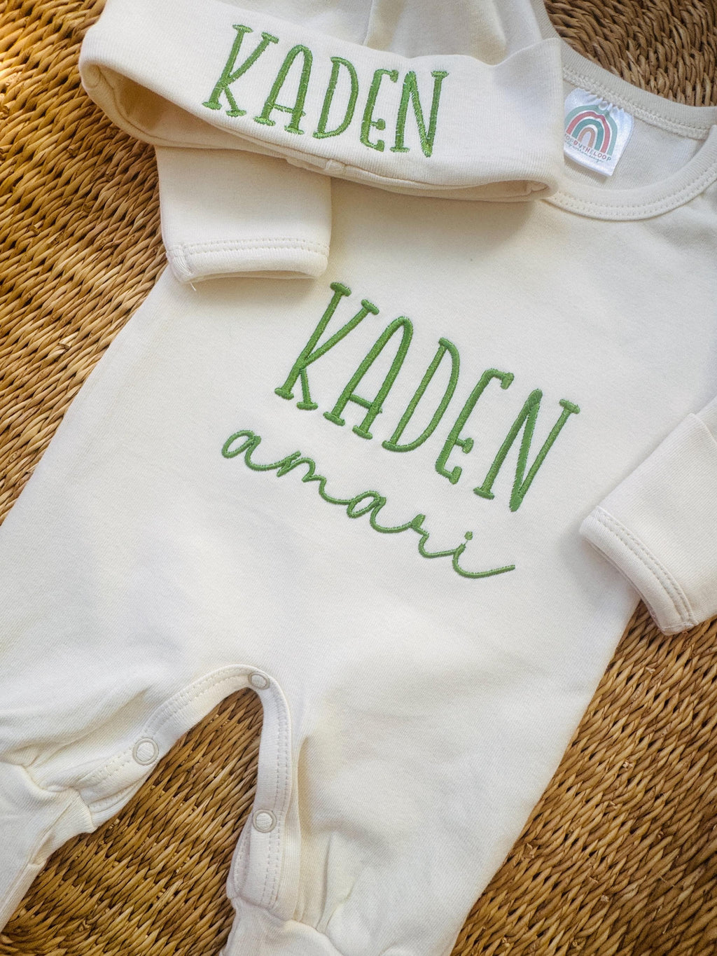 Custom Embroidered Baby Romper Outfit- Newborn Coming Home.