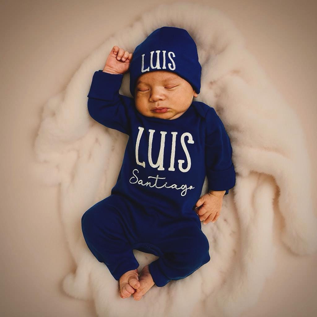 Custom Embroidered Baby Romper Outfit- Newborn Coming Home.