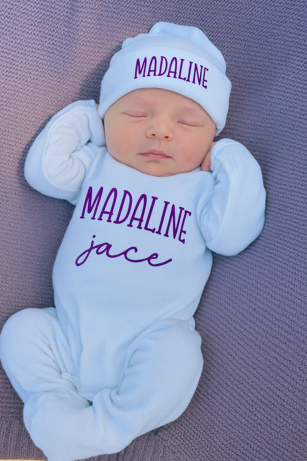 Custom Embroidered Baby Romper Outfit- Newborn Coming Home.