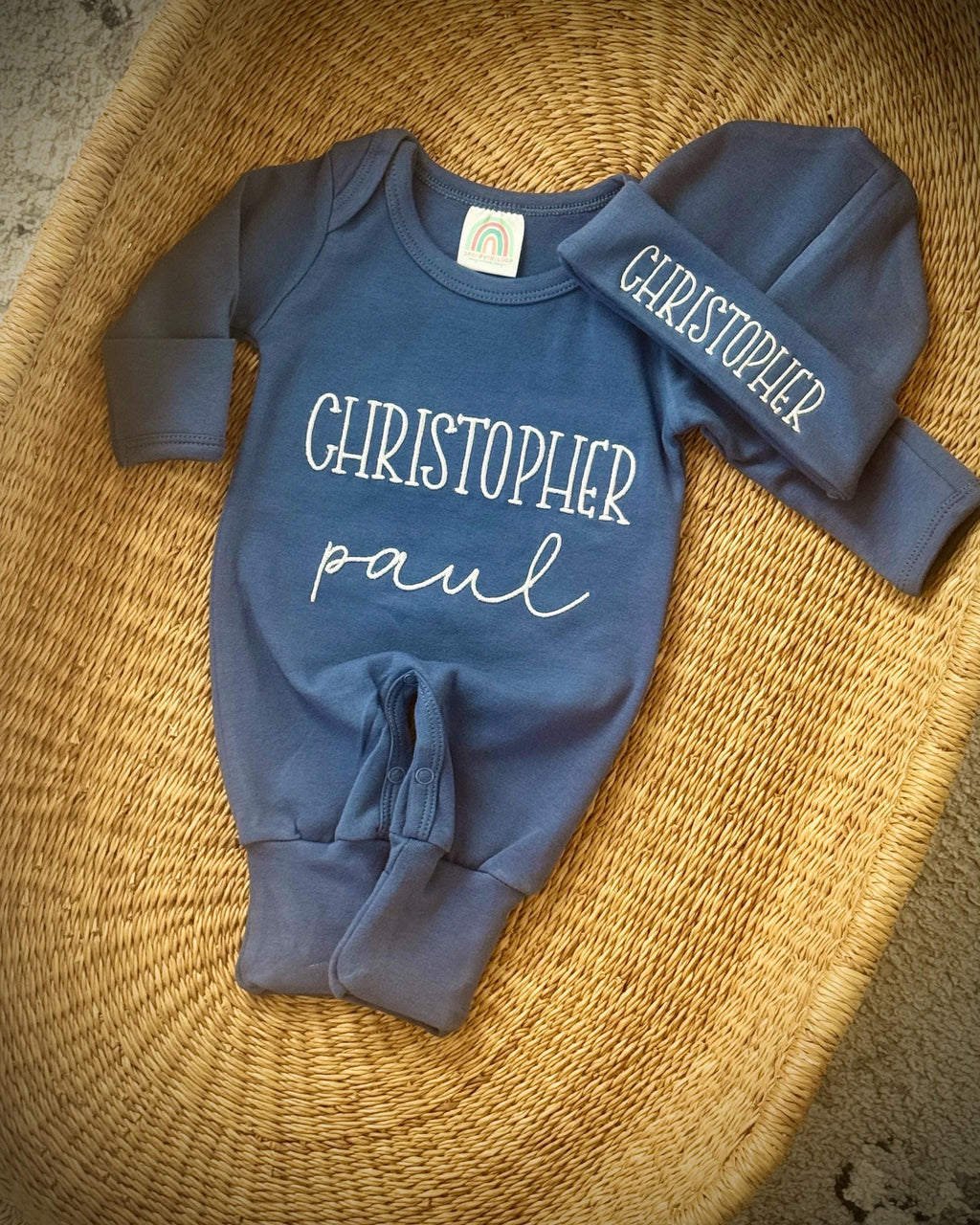 Custom Embroidered Baby Romper Outfit- Newborn Coming Home.