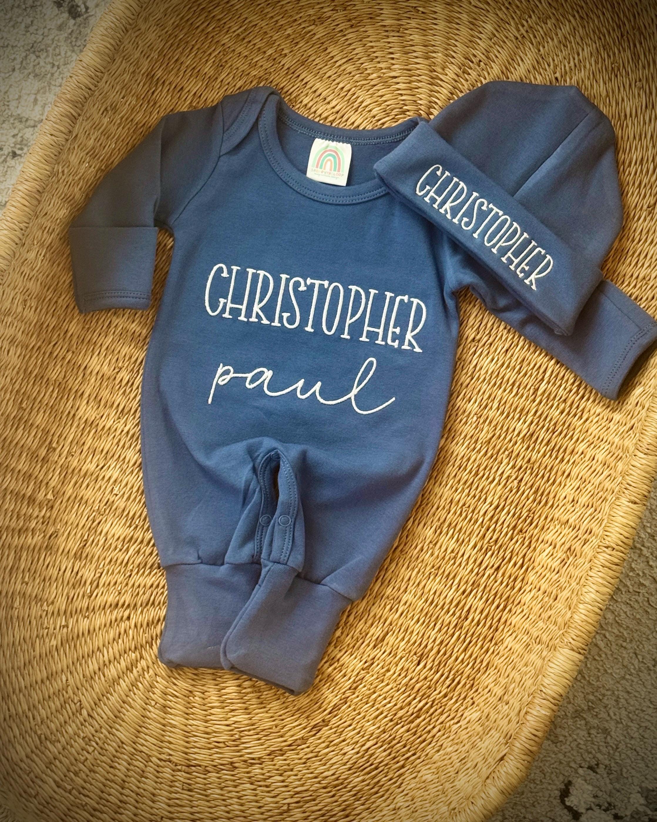 Custom Embroidered Baby Romper Outfit- Newborn Coming Home.
