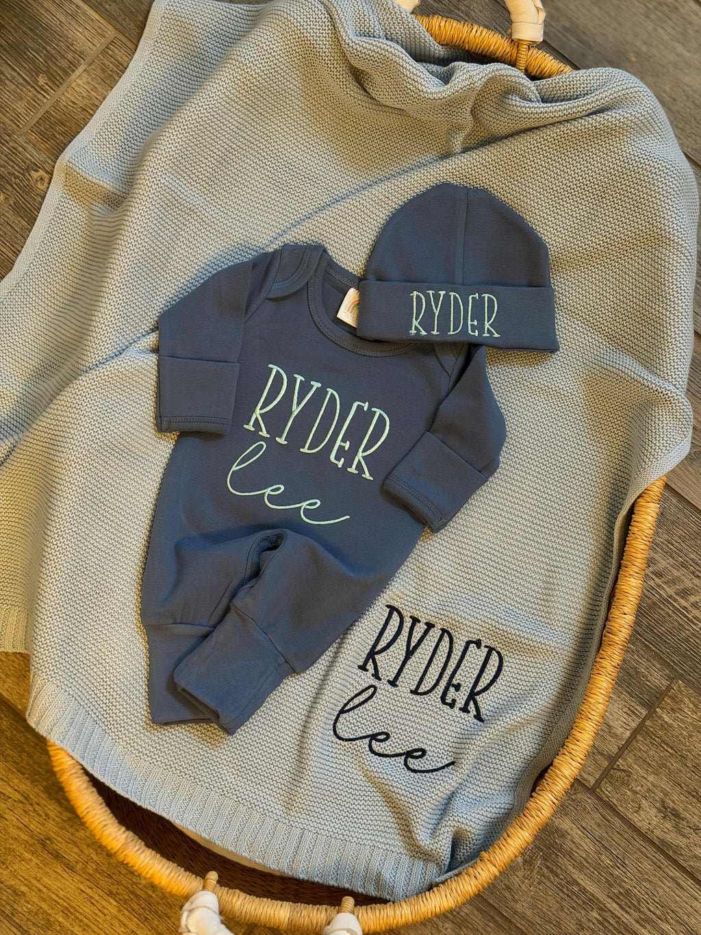 Custom Embroidered Baby Romper Outfit- Newborn Coming Home.